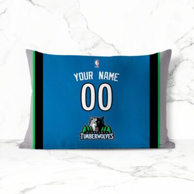 Personalized Minnesota Timber Wolves Basketball Pillow Case Your Name Number Throw Pillow Sofa Decor