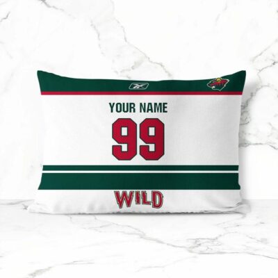 Personalized Minnesota Wild Hockey Two Side Custom Pillow Case With Your Name And Number Throw Pillow Gift Sofa Decor 1