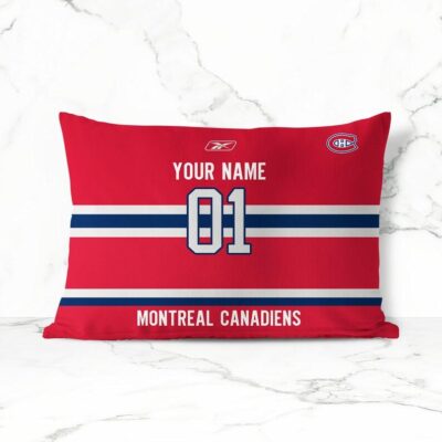 Personalized Montreal Canadiens Hockey Pillow Case With Your Name And Numbers Sofa Decor