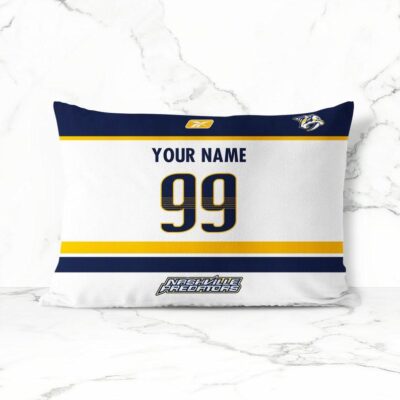 Personalized Nashville Predators Hockey Two Sides Custom Pillow Case With Your Name And Number Throw Pillow Zippered Sofa Decor 1
