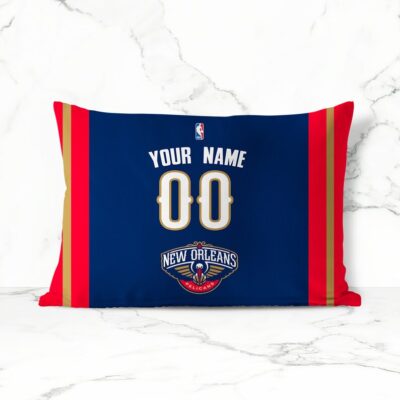 Personalized New Oreland Pelicans Basketball Pillow Case W Your Name And Number Throw Pillow Sofa Decor