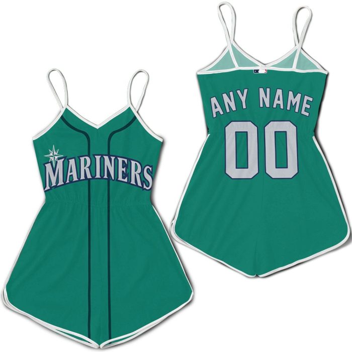 Personalized Seattle Mariners 00 Anyname Majestic Northwest Green