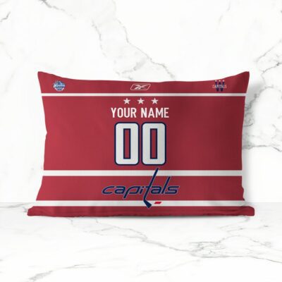 Personalized Washington Capitals Hockey Custom Pillow Case With Your Name And Number Throw Pillow Gift Sofa Decor