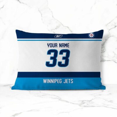 Personalized Winnipeg Jets Hockey Pillow Case With Your Name And Numbers 2 Side Pillow Cases Throw Pillow Gift Sofa Decor 1