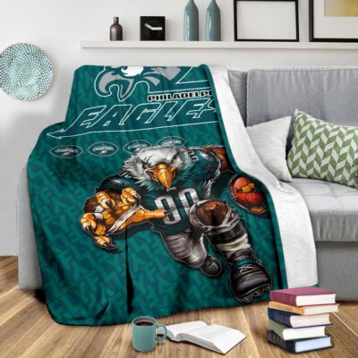 Philadelphia Eagles American Football Team Fleece Blanket Muscle Artwork Eagle 00 Go Champions Fleece Blanket 2