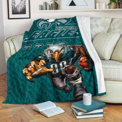 Philadelphia Eagles American Football Team Fleece Blanket Muscle Artwork Eagle 00 Go Champions Fleece Blanket