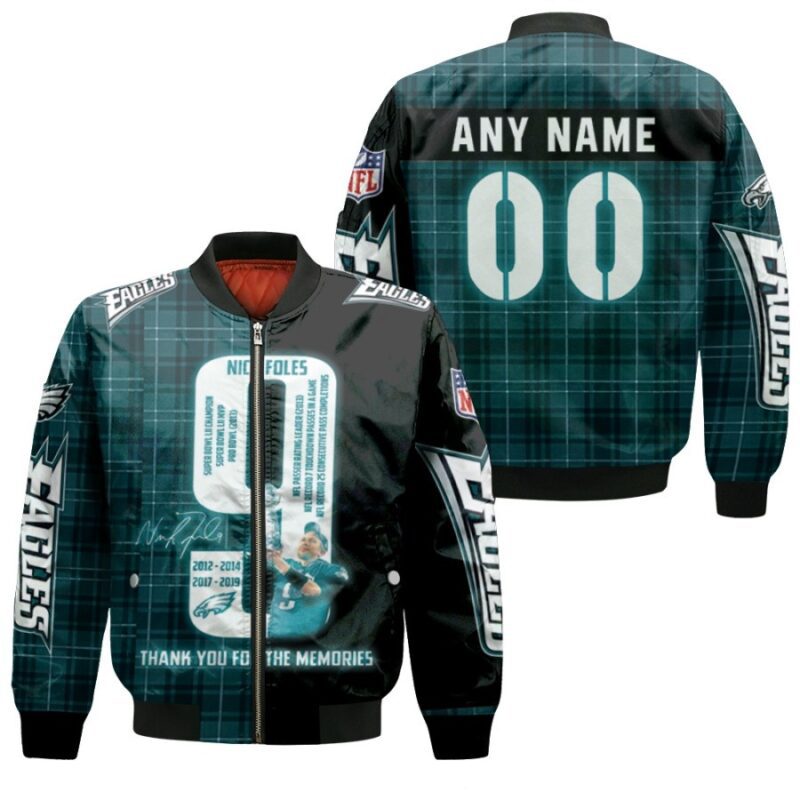 Philadelphia Eagles Nick Foles 9 Champions Legendary Captain Gift With Custom Name Number For Eagles Fans Bomber Jacket BJ00920