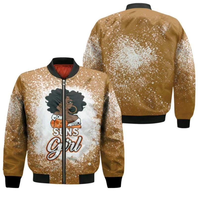 Phoenix Suns Girl African Girl NBA Team Allover Design Gift For Phoenix Suns Fans Bomber Jacket BJ01092