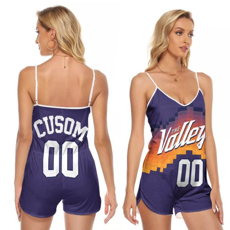 Phoenix Suns NBA Basketball Team Logo 2020 Earned Edition Inspired Personalized Gift For Phoenix Fans V-neck Romper Jumpsuit RJ01309