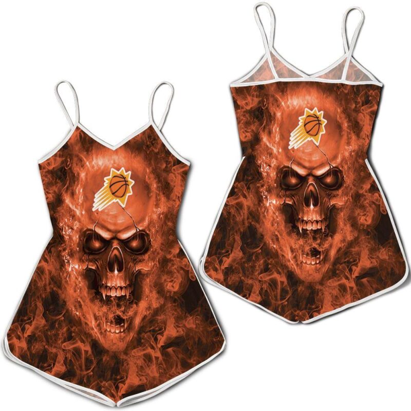 Phoenix Suns Nba Fans Skull Romper RJ03256