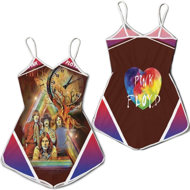 Pink Floyd Rainbow Clock Paint Romper RJ03799