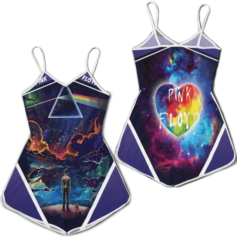 Pink Floyd Rainbow Triangle Glass Reflect Space Night Romper RJ03642