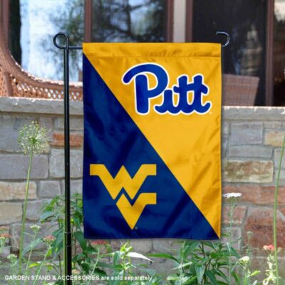Pitt Panthers vs WVU Mountaineers House Divided Garden Flag GF01056