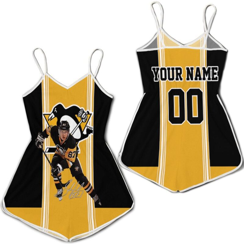 Pittsburgh Penguins Sidney Crosby 87 Signed Fans Personalized Romper RJ02423