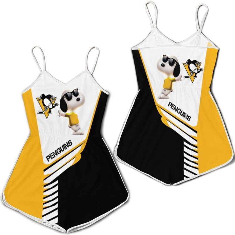 Pittsburgh Penguins Snoopy For Fans 3D Romper RJ02768