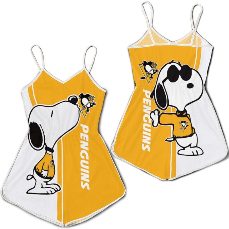 Pittsburgh Penguins Snoopy Lover 3D Printed Romper RJ03479