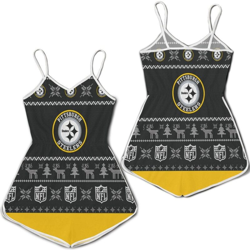 Pittsburgh Steelers NFL Ugly Sweatshirt Christmas 3D Romper RJ03352