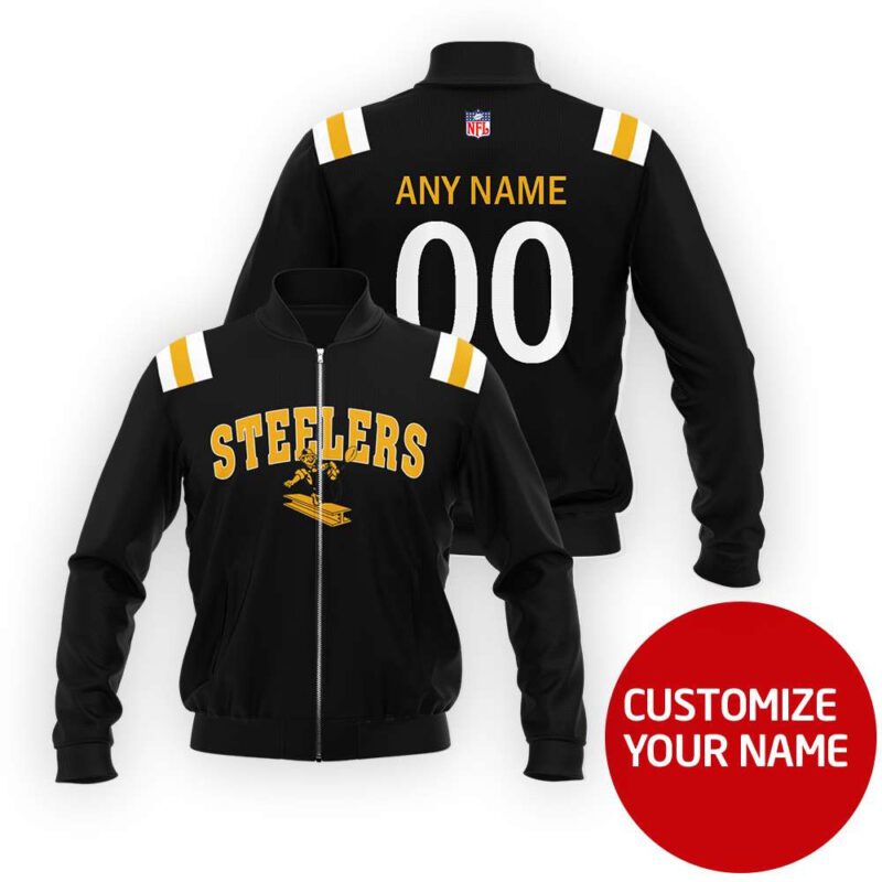 Pittsburgh Steelers Super Bowl Champions Custom Number Name Gift For Steelers Fans Bomber Jacket BJ03855