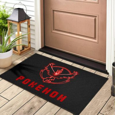 Pokemon Anime Door Mat Team Valor Symbol Red Moltres Relies On Strength Pokemon Go Door Mat Welcome Mat 2