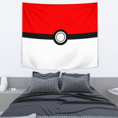 Pokemon Anime Tapestry Minimalist Square Pokeball Go Tapestry Wall Hanging 2