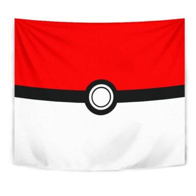 Pokemon Anime Tapestry - Minimalist Square Pokeball Go Tapestry Wall Hanging