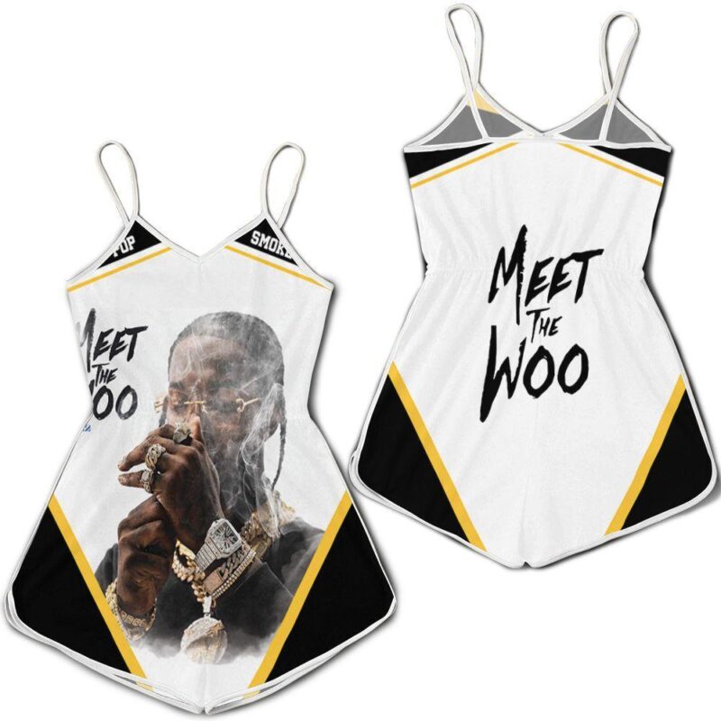 Pop Smoke Meet The Woo Album Smoking Romper RJ03756