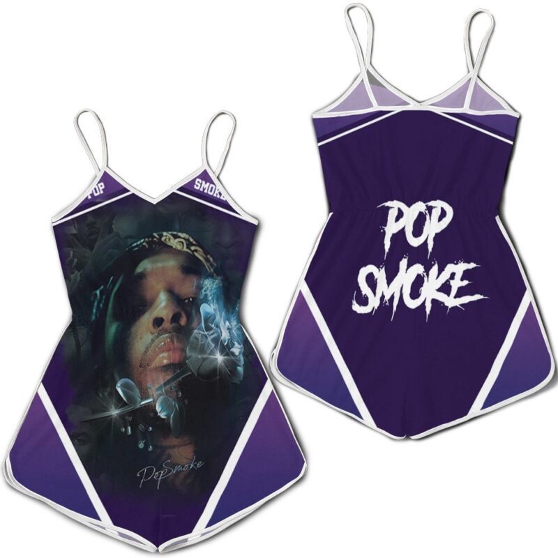 Pop Smoke Shoot For The Stars Aim For The Moon Rose Symbol Romper RJ03532