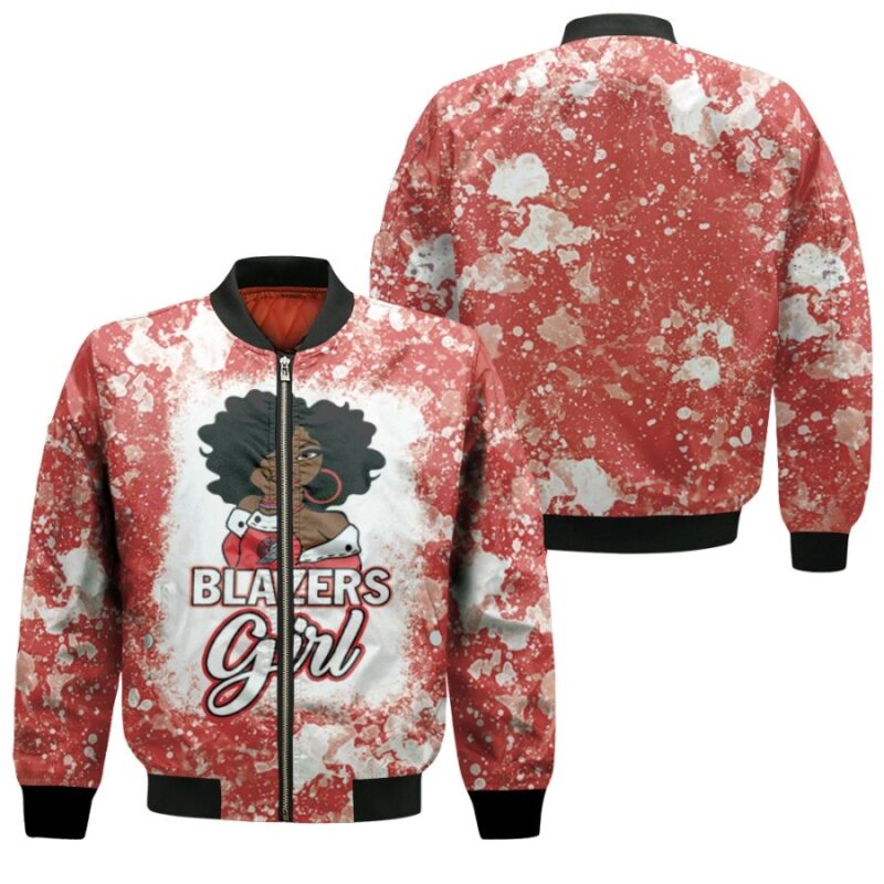 Portland Trail Blazers Girl African Girl NBA Team Allover Design Gift For Portland Trail Blazers Fans Bomber Jacket BJ01080