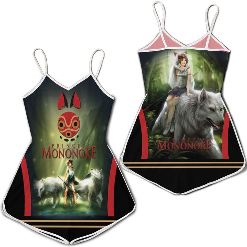 Princess Mononoke Moro-No-Kimi Mother Of Wolf Fighting Gift For Mononoke Hime Fans Romper RJ01831