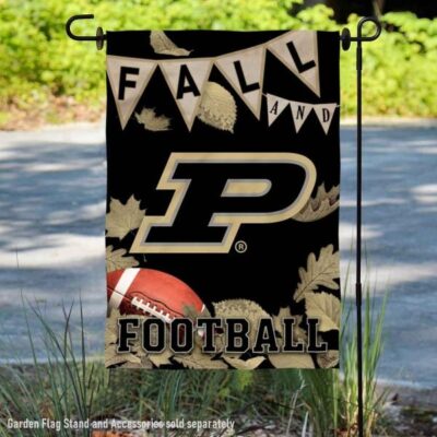 Purdue Boilermakers Fall Football Autumn Leaves Decorative Garden Flag GF00682