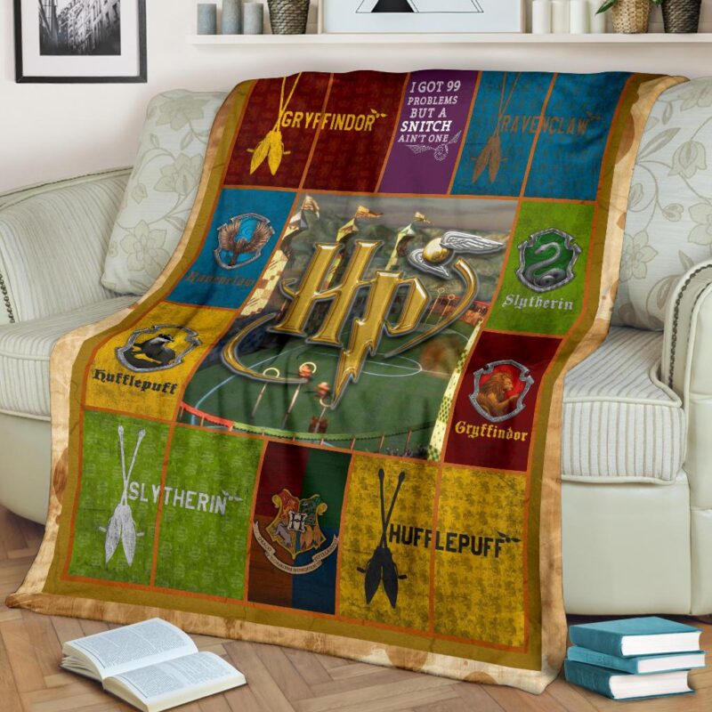 Quidditch At Hogwarts Harry Potter Fleece Blanket Movie Home Decor Custom For Fans 1