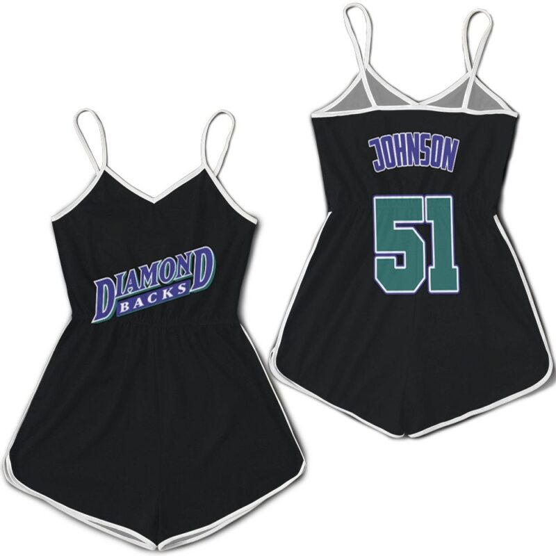 Randy Johnson Arizona Diamondbacks Black Jersey Inspired Style Romper RJ04612