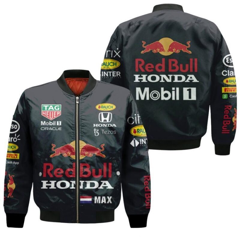 Red Bull Max Verstappen 33 Legend Driver Motorsport Auto Racing Gift For Verstappen Fans Bomber Jacket BJ04221