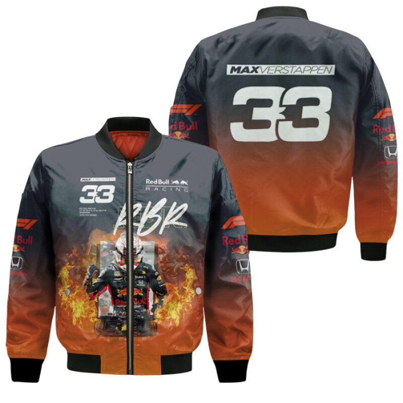 Red Bull Racing Honda Max Verstappen Motorsport Racing Gift For Verstappen Fans Bomber Jacket BJ04224