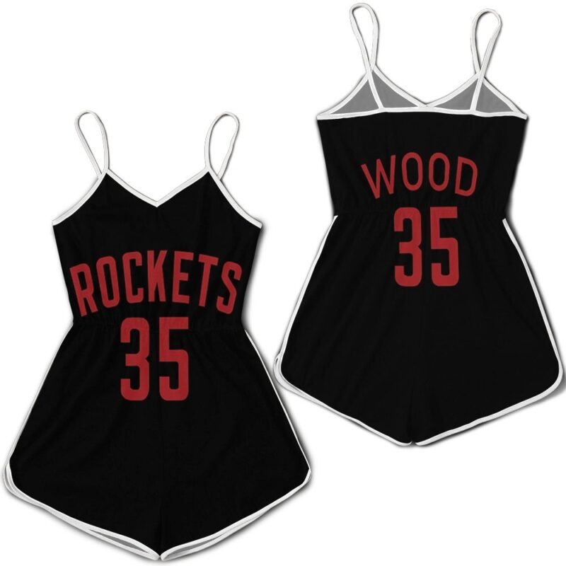 Rockets Christian Wood 2020-21 Earned Edition Black Jersey Romper RJ01691