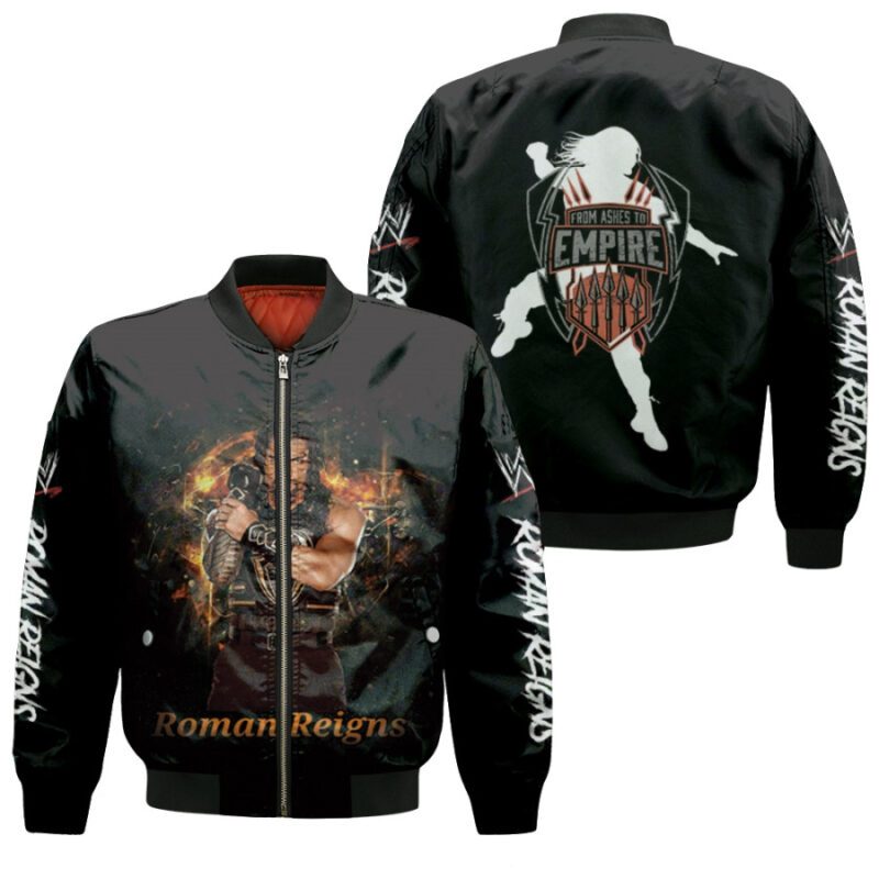 Roman Reigns From Ashes To Emprire WWE Champion Black Gift For Roman Reigns Fans Bomber Jacket BJ04152