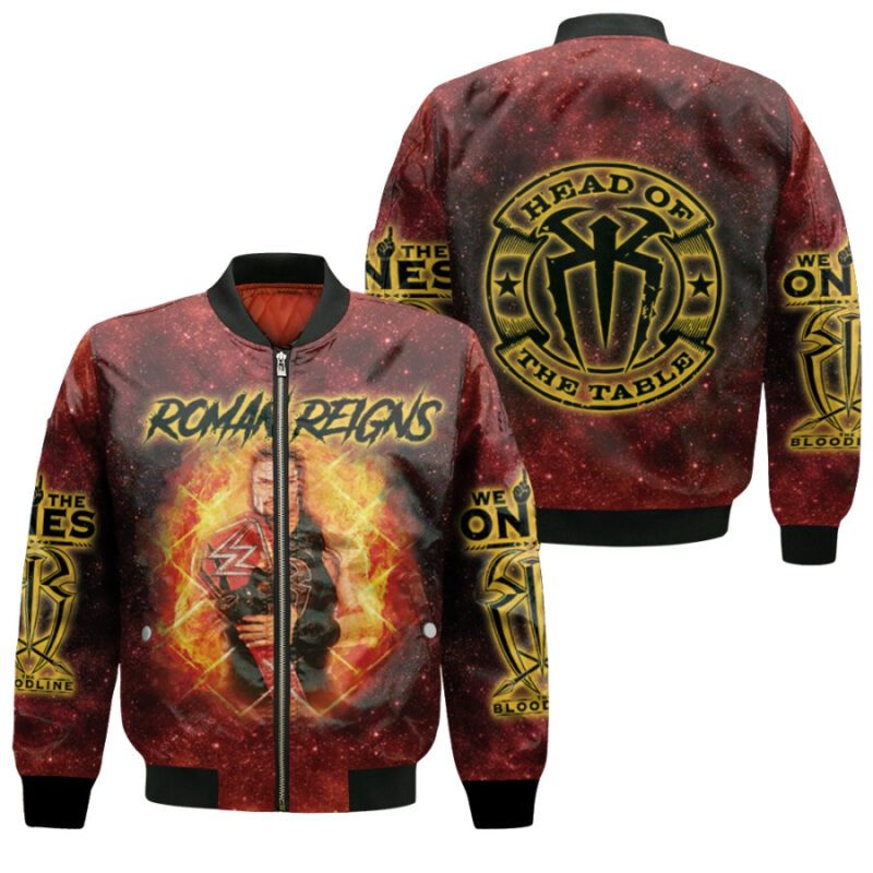 Roman Reigns Head Of The Table The Best Professional wrestler Red Gift For Roman Reigns Fans Bomber Jacket BJ04153