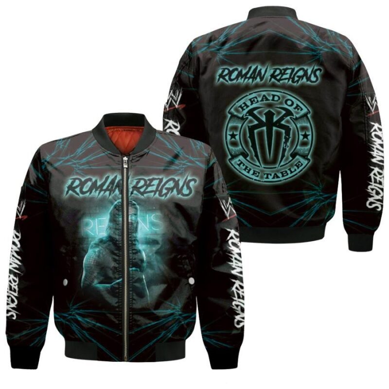 Roman Reigns Head Of The Tables Legend Professional wrestler Black Gift For Roman Reigns Fans Bomber Jacket BJ03930