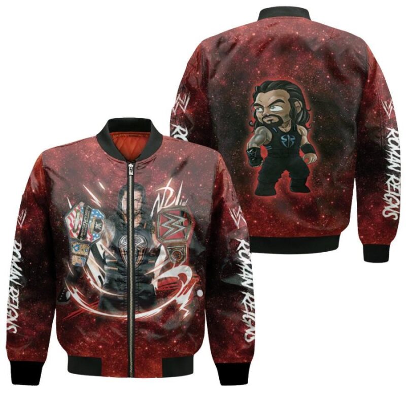 Roman Reigns WWE The King Professional wrestler Red Gift For Roman Reigns Fans Bomber Jacket BJ04220