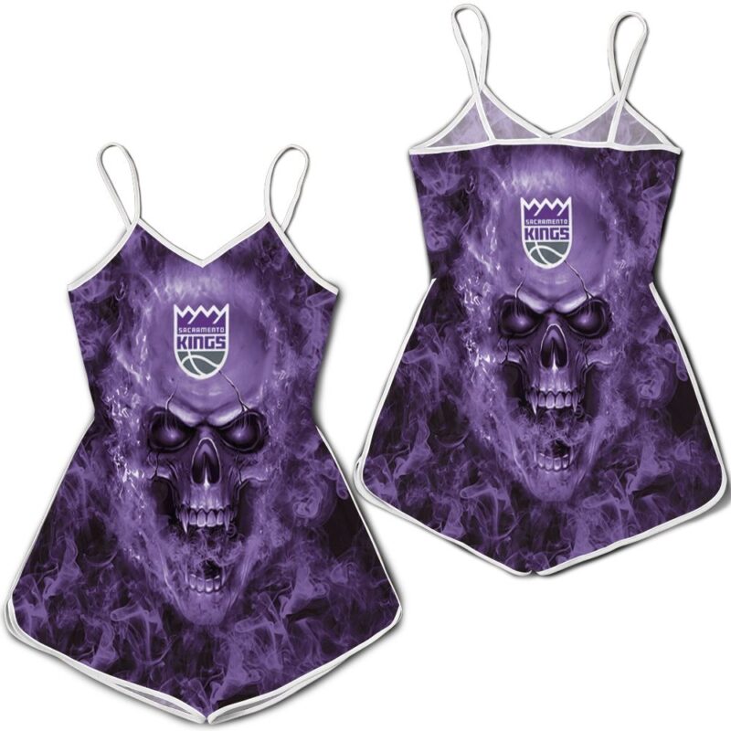 Sacramento Kings Nba Fans Skull Romper RJ03024