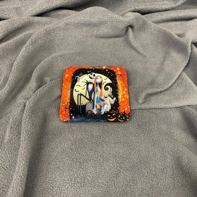 Sally Jack Skellington Halloween Drinkware Coasters Set of 4 2