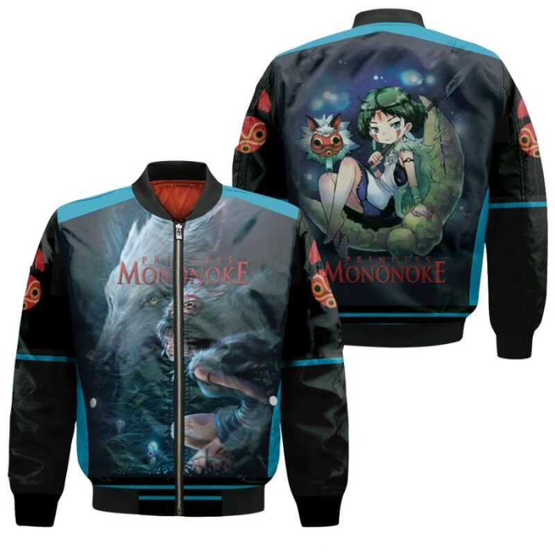 San And Moro-No-Kimi Perfect Teamwork Princess Mononoke Gift For Mononoke Hime Fans Bomber Jacket BJ01560