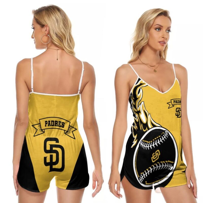 San Diego Padres MLB Baseball Team Logo Gift For San Diego Padres Fans Lovers V-neck Romper Jumpsuit RJ01209