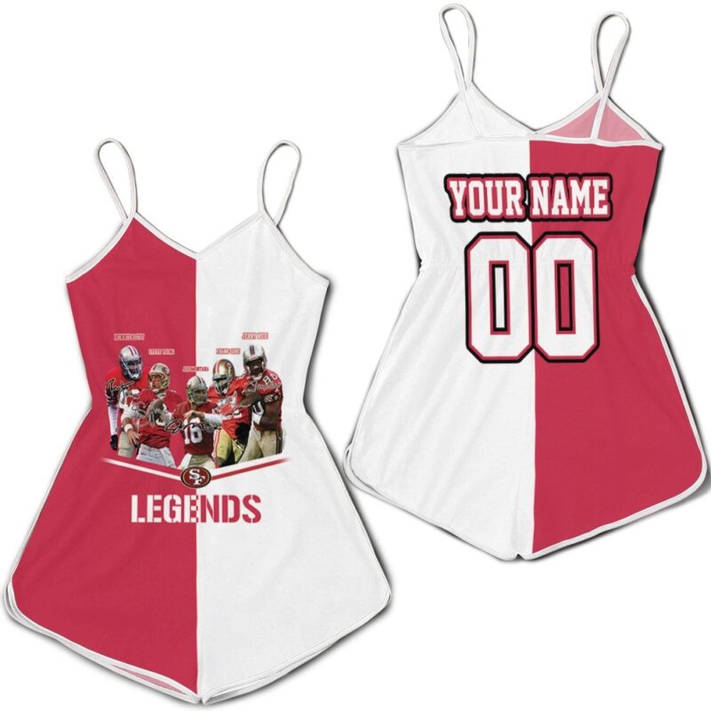 San Francisco 49ers Legends 3D Personalized Romper RJ03397