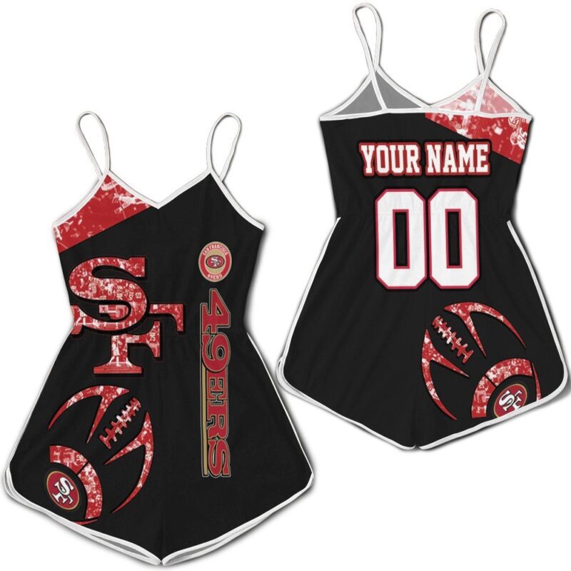 San Francisco 49ers NFL 3D Personalized Romper RJ03154