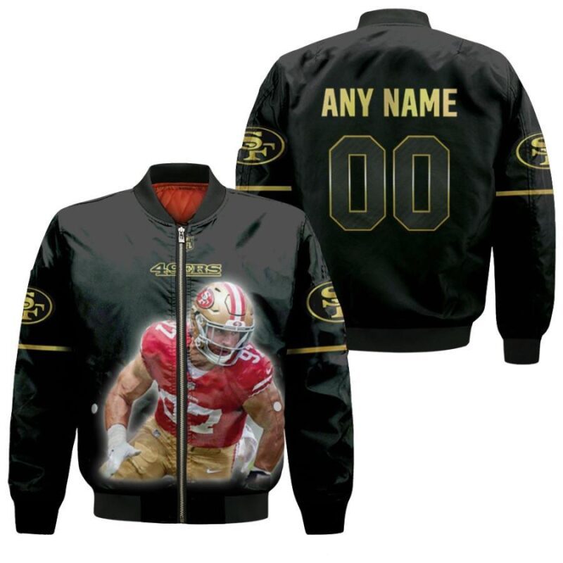 San Francisco 49ers Nick Bosa 97 NFL Team Black Jersey Style Gift With Custom Number Name For 49ers Fans Bomber Jacket BJ00157