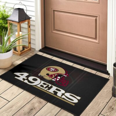 San Francisco American Football 49ers Football Minimal Ers Helmet Artwork Door Mat Welcome Mat 2