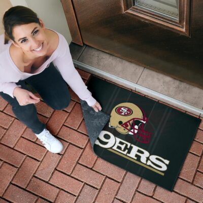 San Francisco American Football 49ers Football Minimal Ers Helmet Artwork Door Mat Welcome Mat 4