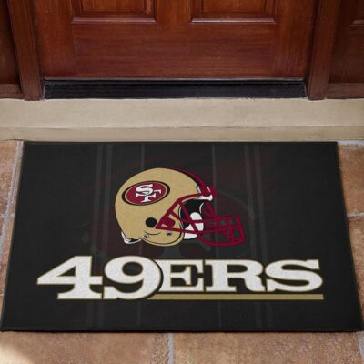 San Francisco American Football 49ers Football Minimal Ers Helmet Artwork Door Mat Welcome Mat