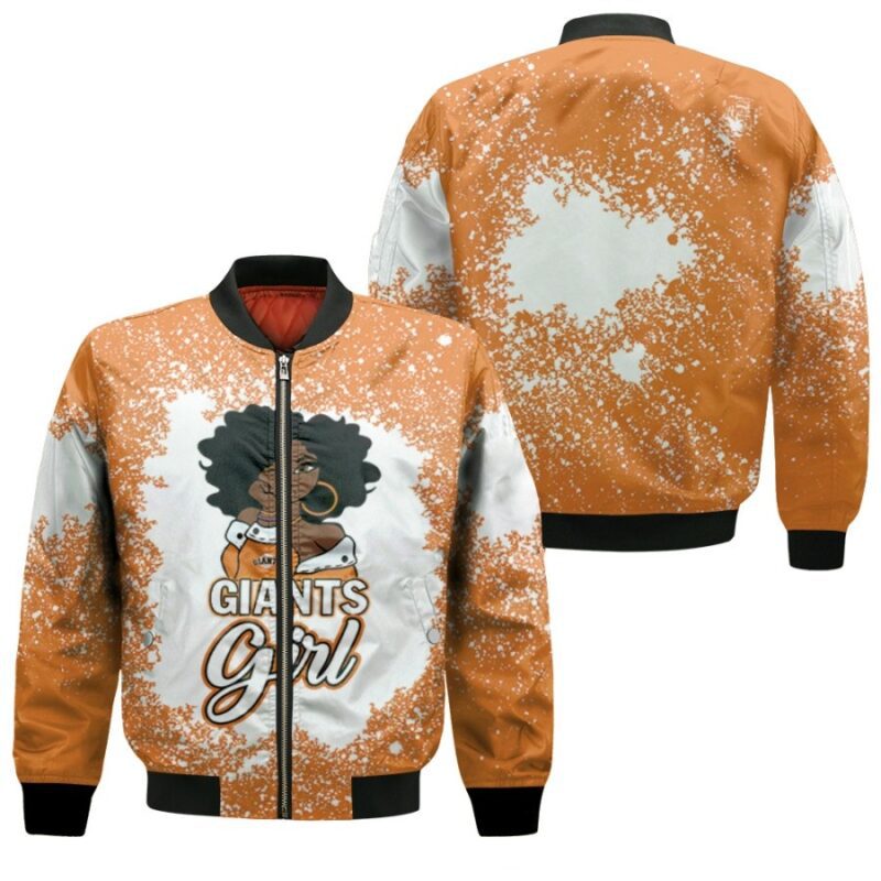 San Francisco Giants Girl African Girl MLB Team Allover Design Gift For San Francisco Giants Fans Bomber Jacket BJ01068